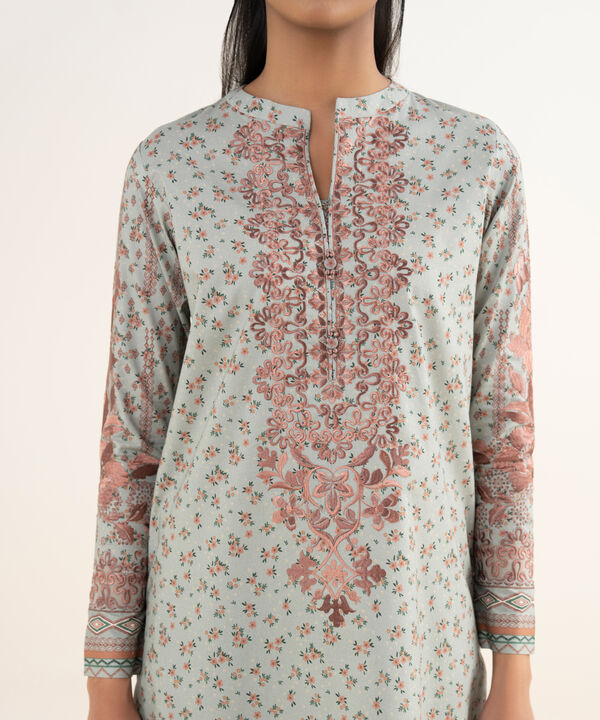 3 Piece - Embroidered Cotton Suit