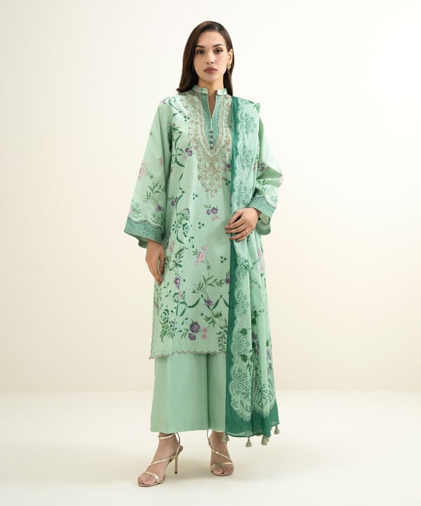 3 Piece - Embroidered Lawn Suit
