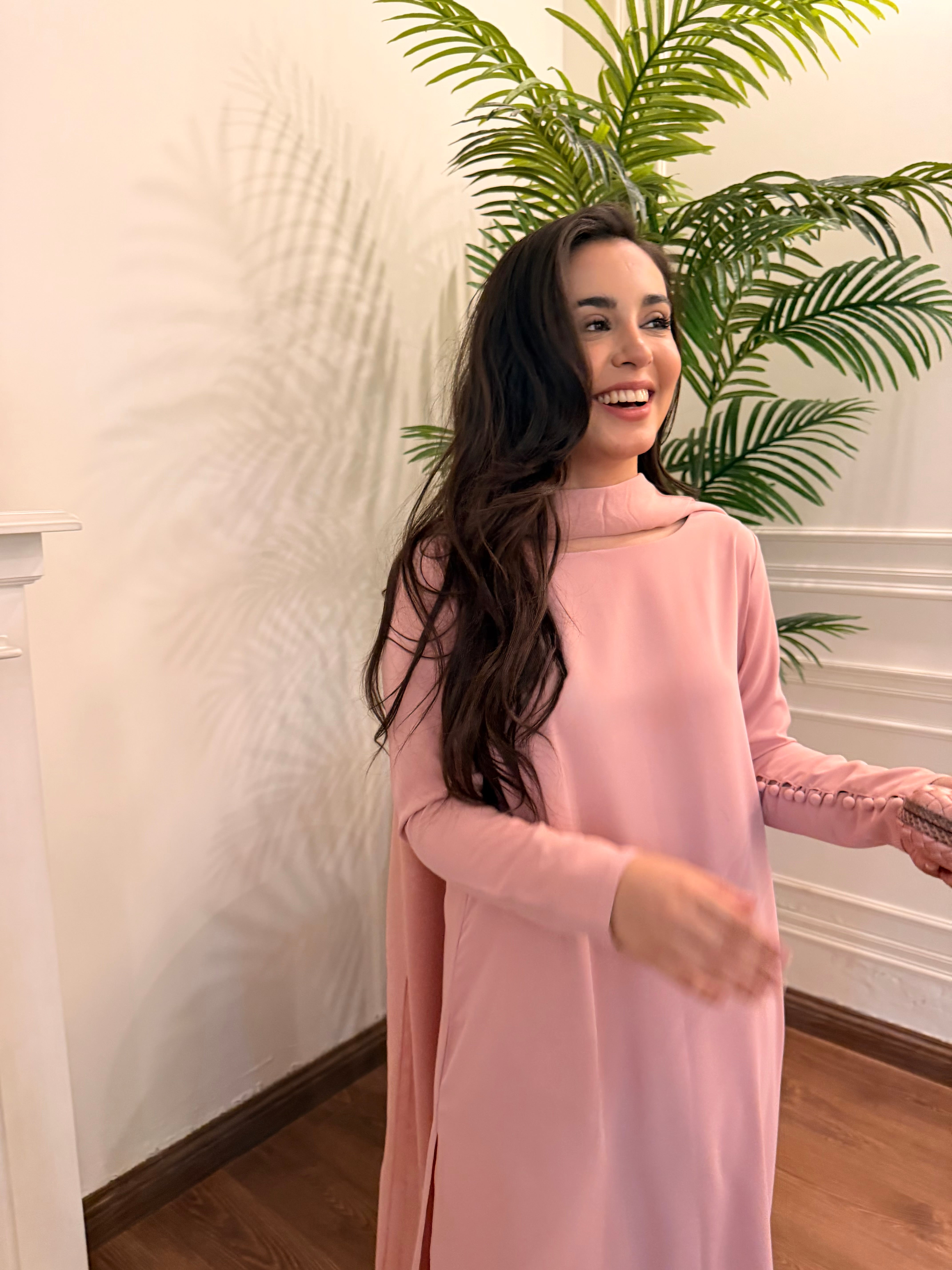 Pink Buttoned Set