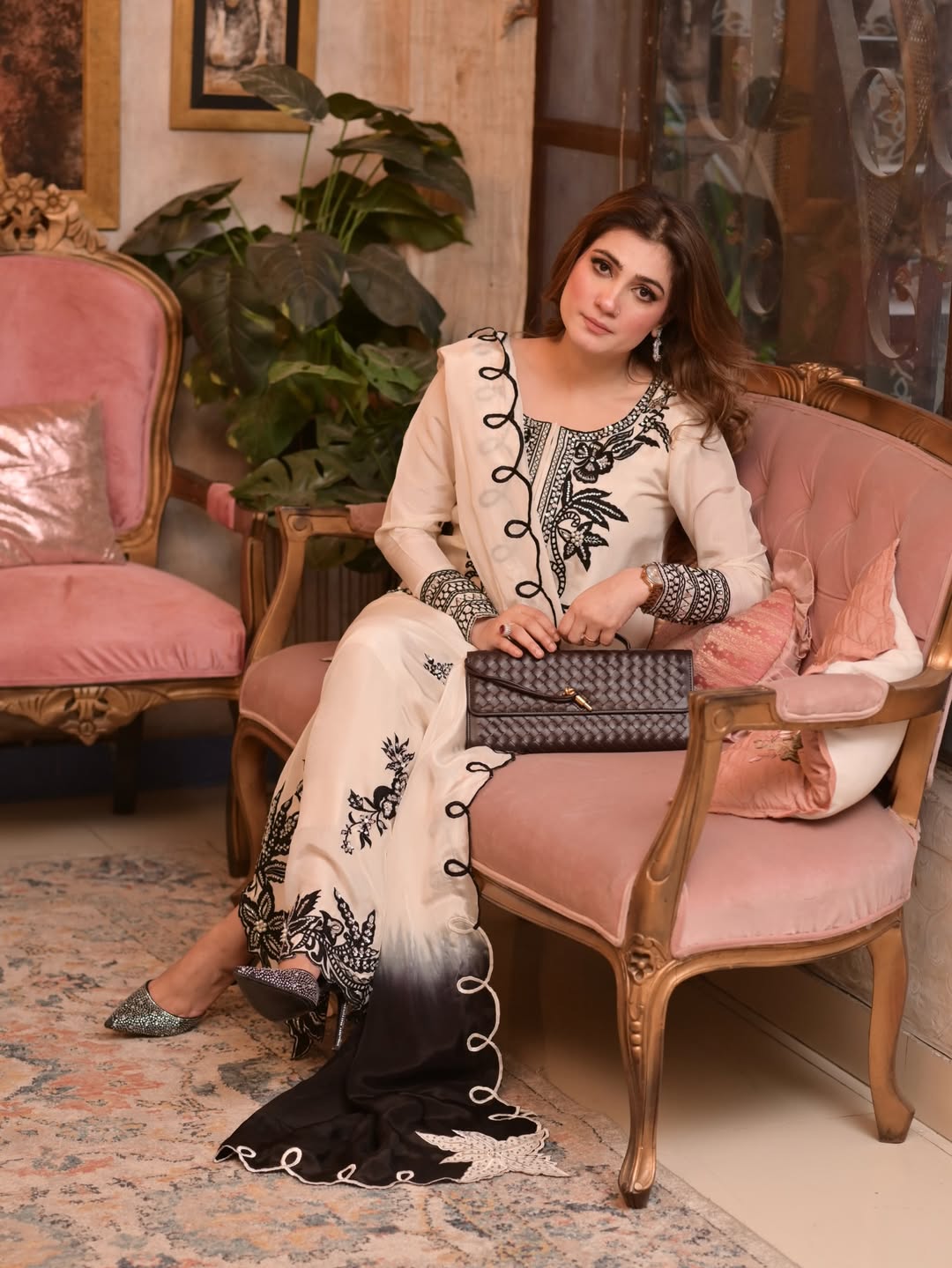 Ivory Mist Kaftan by Alizay Saad