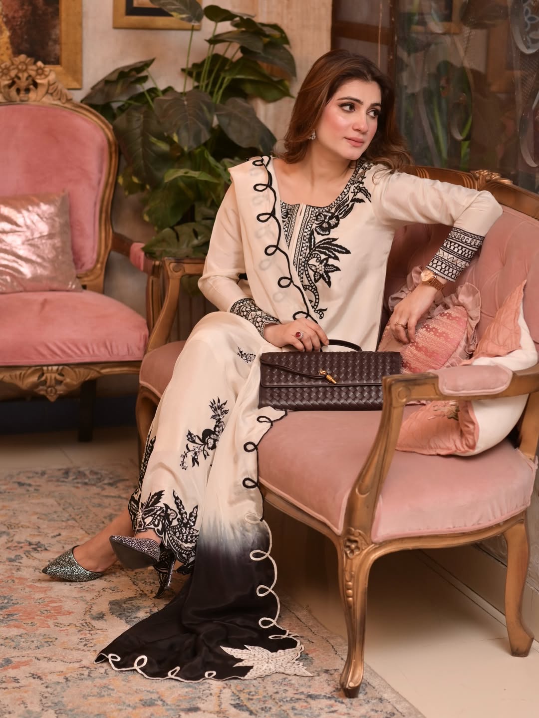 Ivory Mist Kaftan by Alizay Saad
