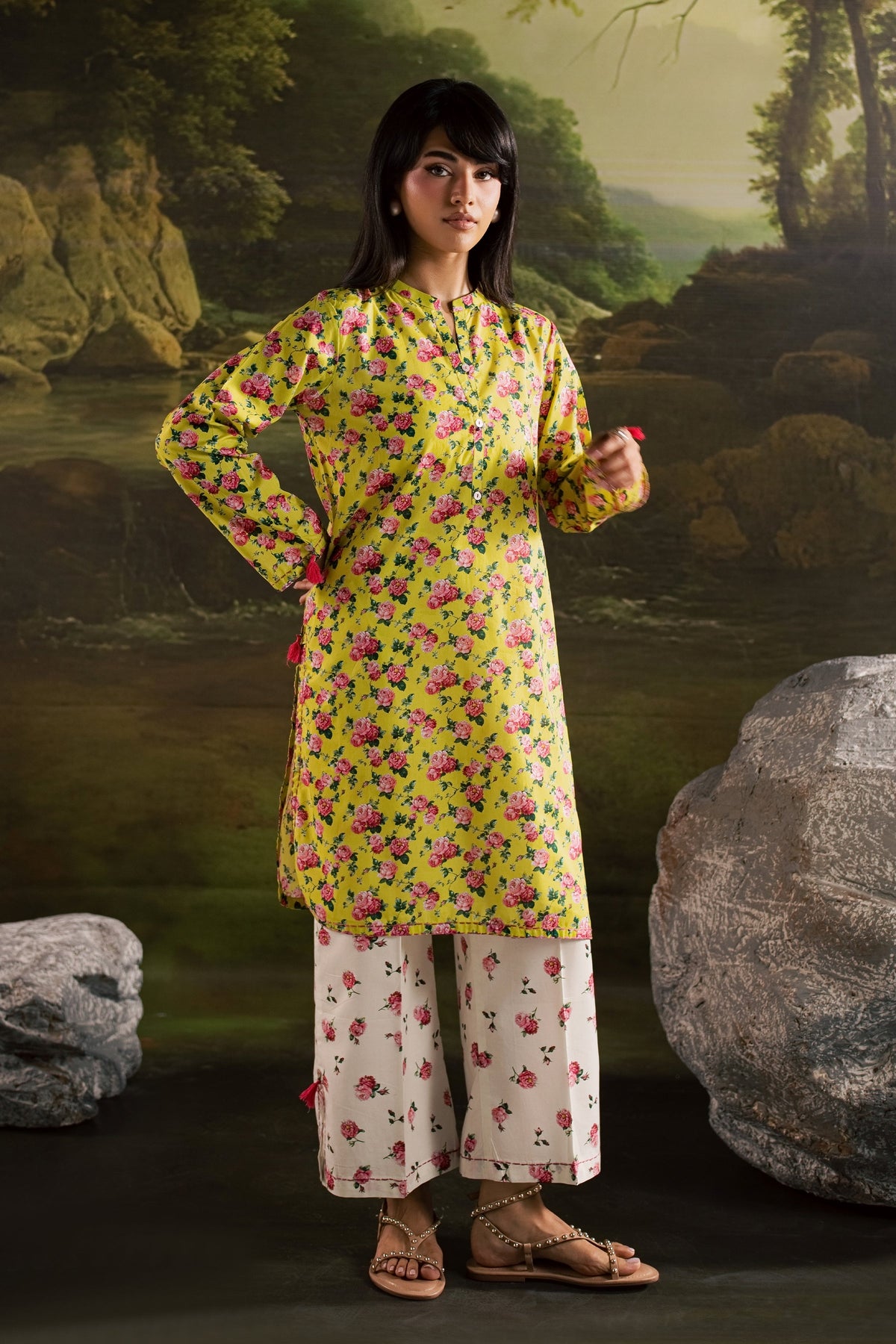 Elieen 2Pc - Printed Lawn Dress