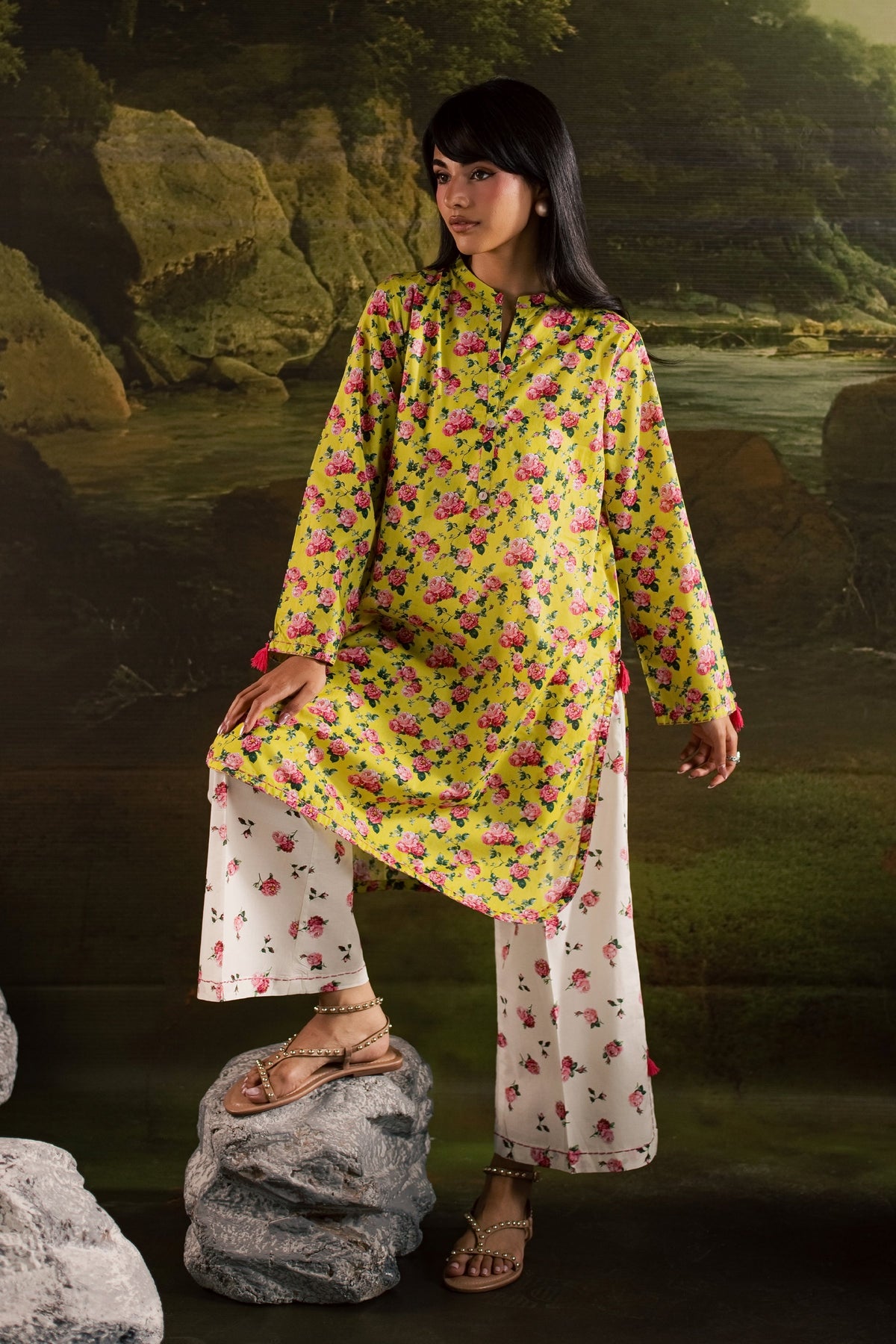 Elieen 2Pc - Printed Lawn Dress