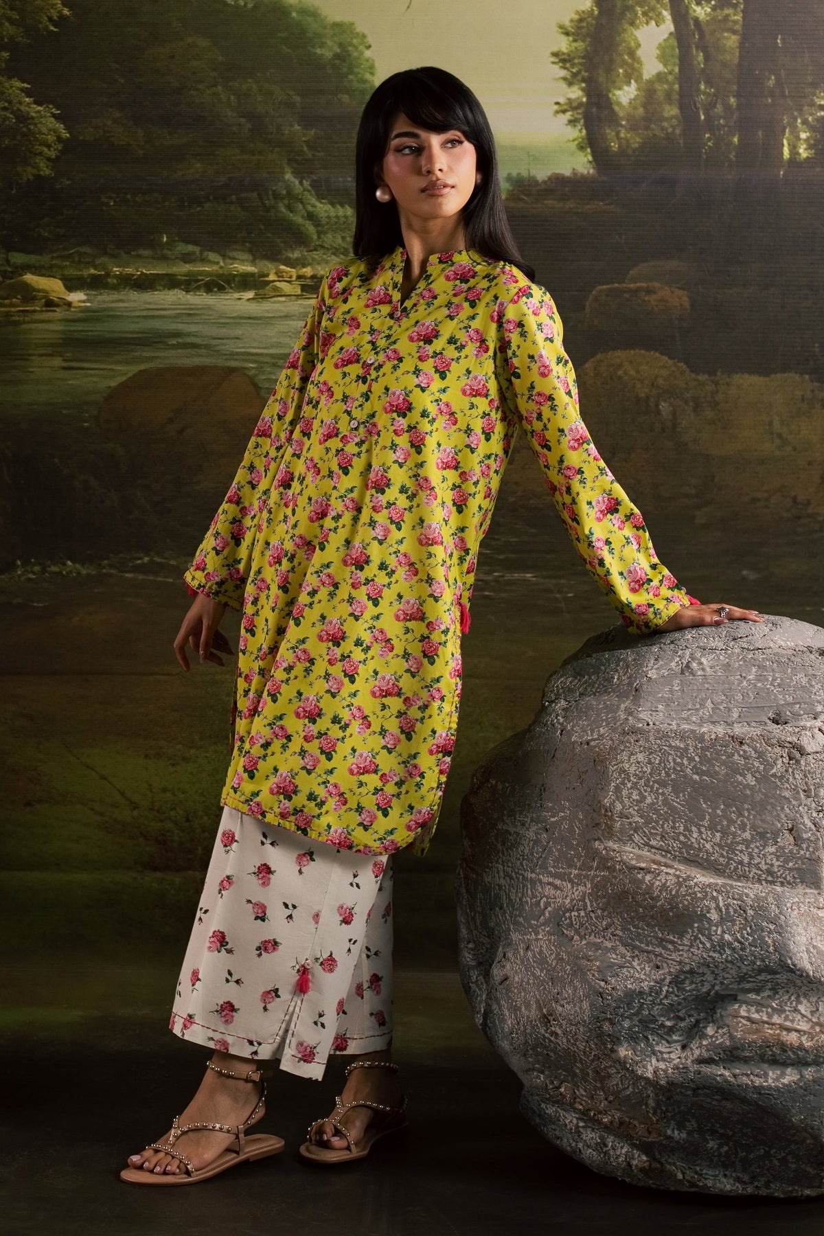 Elieen 2Pc - Printed Lawn Dress