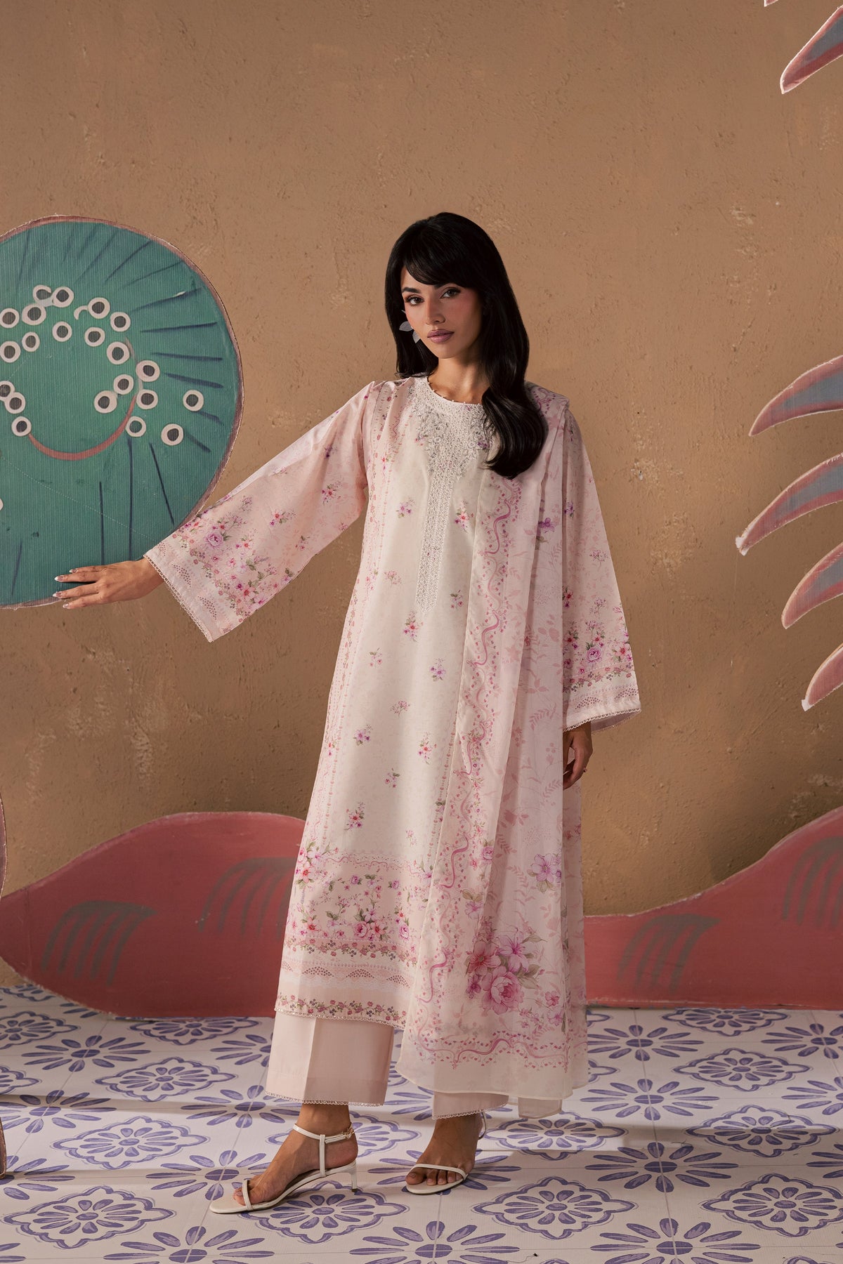 Elora 3Pc - Printed Lawn Dress