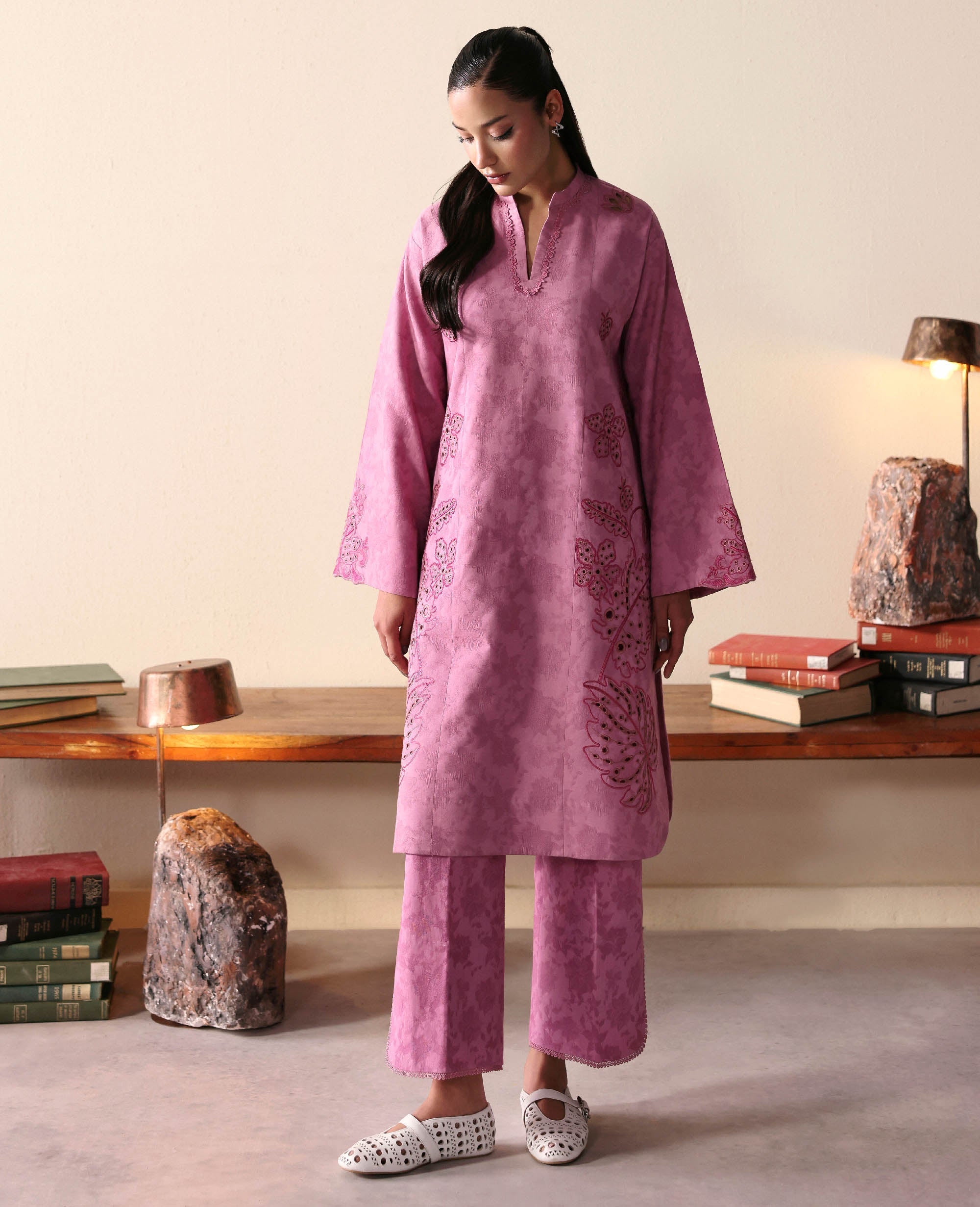 Palmetto Crepe Kaftan