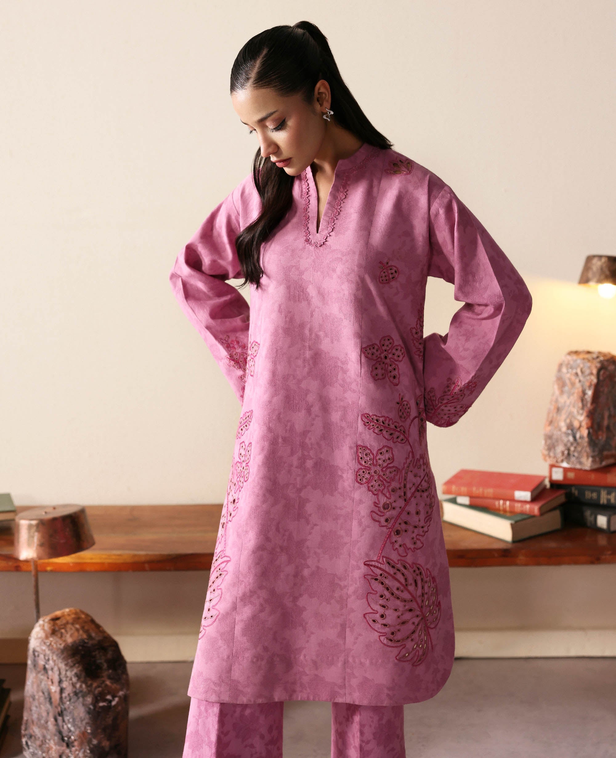 Palmetto Crepe Kaftan