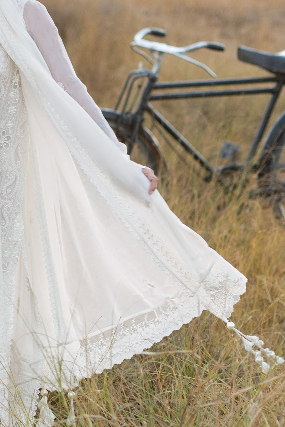 3 Piece Embroidered Chiffon Suit with Cotton Applique