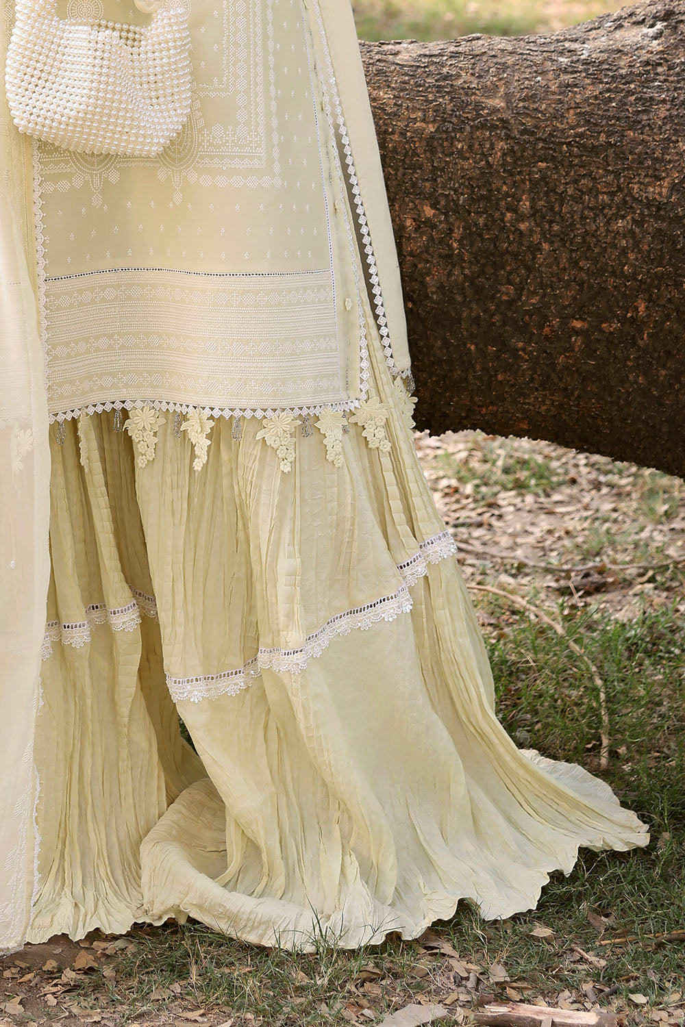 3 Piece Embroidered Lawn Suit With Embroidered Chiffon Dupatta