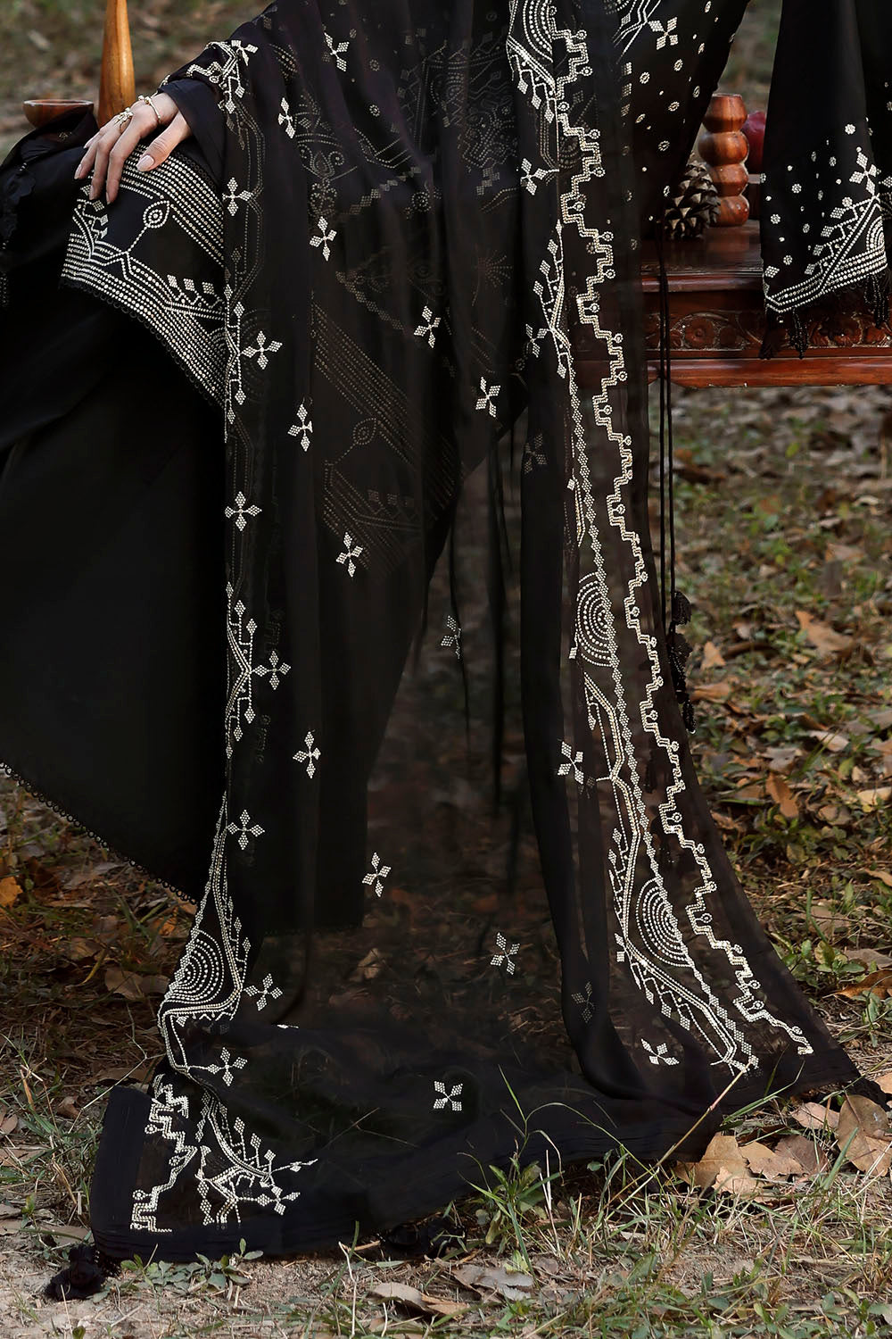 3 Piece Embroidered Lawn Suit with Embroidered Chiffon Dupatta