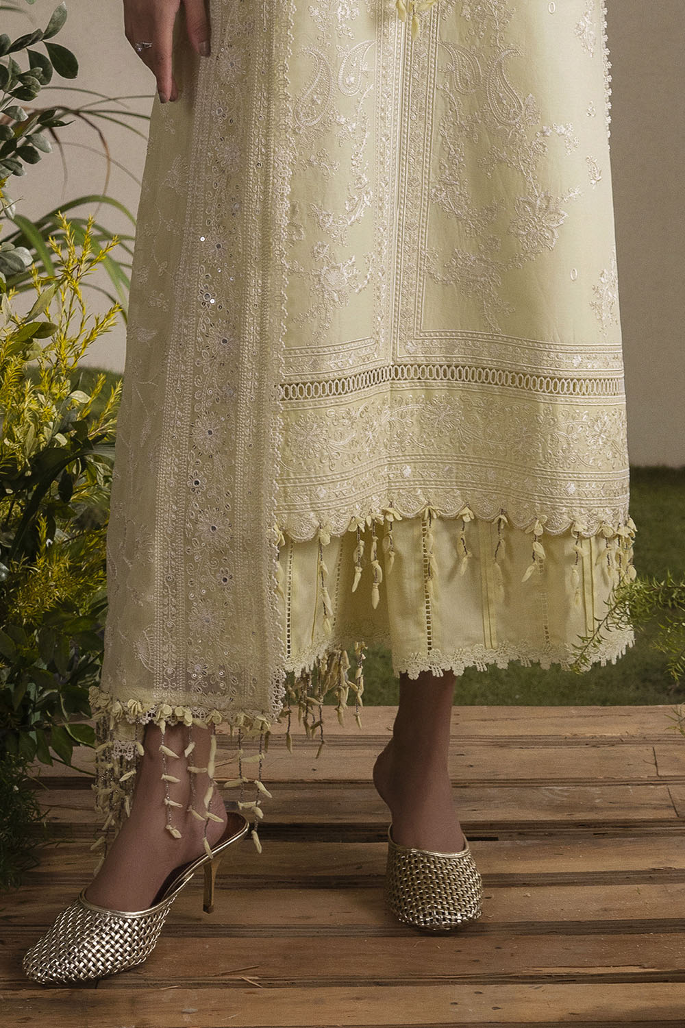 3 Piece Embroidered Lawn Suit with Embroidered Chiffon Dupatta
