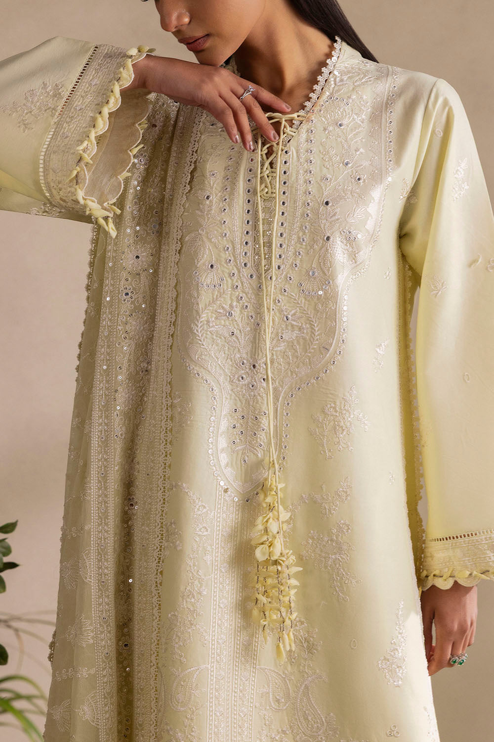 3 Piece Embroidered Lawn Suit with Embroidered Chiffon Dupatta