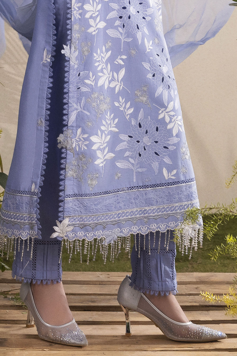 3 Piece Embroidered Lawn Suit With Embroidered Chiffon Dupatta