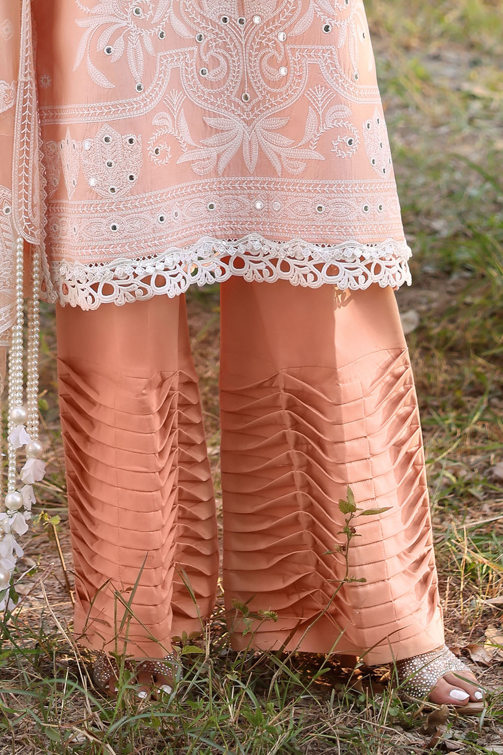 3 Piece Sequins Embroidered Lawn Suit With Chiffon Dupatta