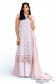 3 Piece Embroidered Swiss Voile Suit with Embroidered Chiffon Dupatta
