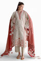 3 Piece Embroidered Lawn Suit With Paper Cotton Dupatta And Borders