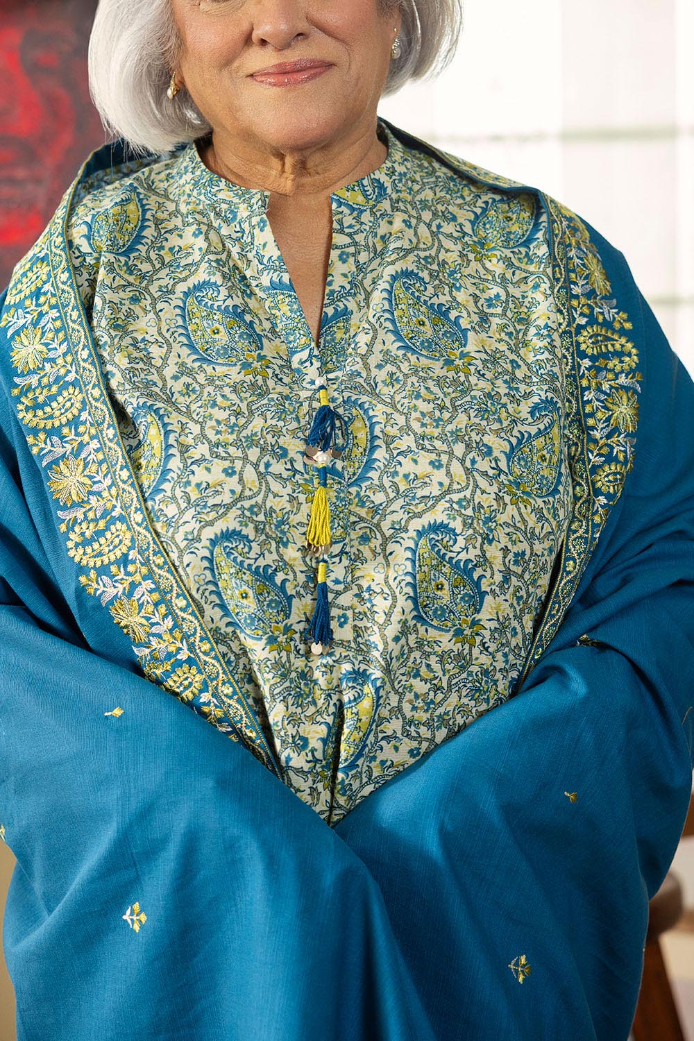 3 Piece Printed Khaddar Suit