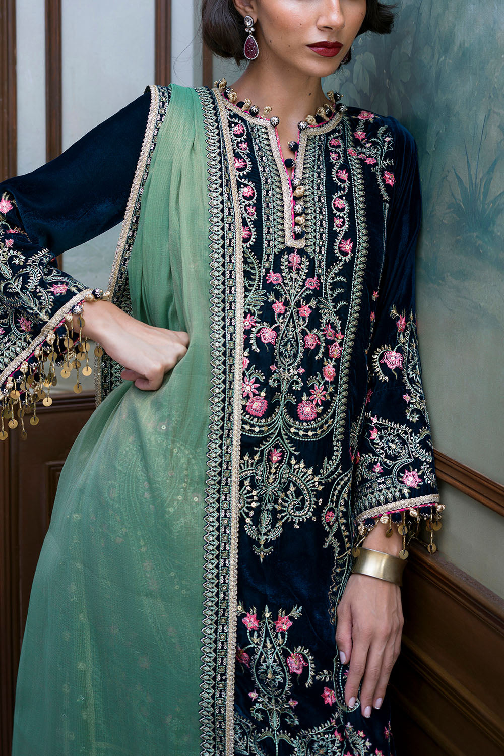 3 Piece Embroidered Suit