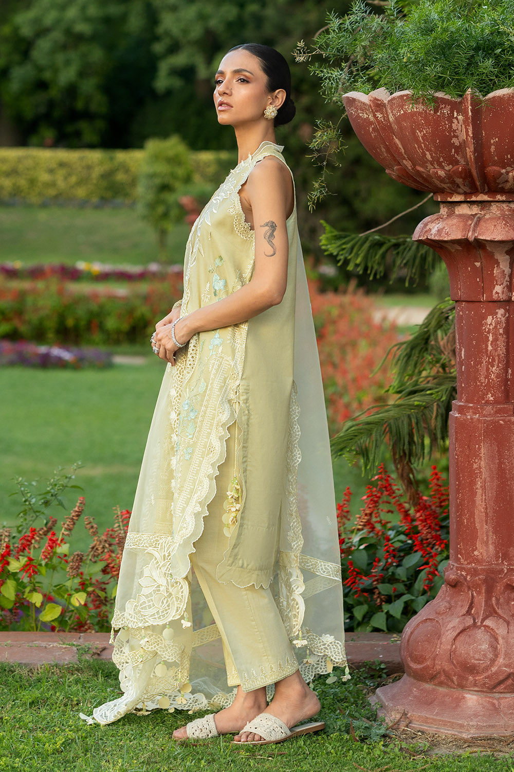 Light Khaddar Straight Pants
