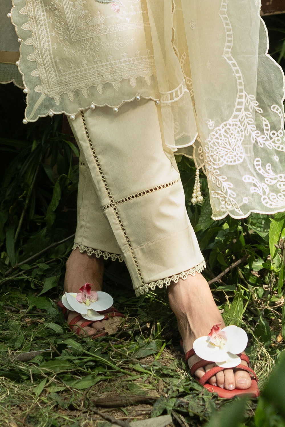 3 Piece Embroidered Lawn Suit and Embroidered Organza Dupatta