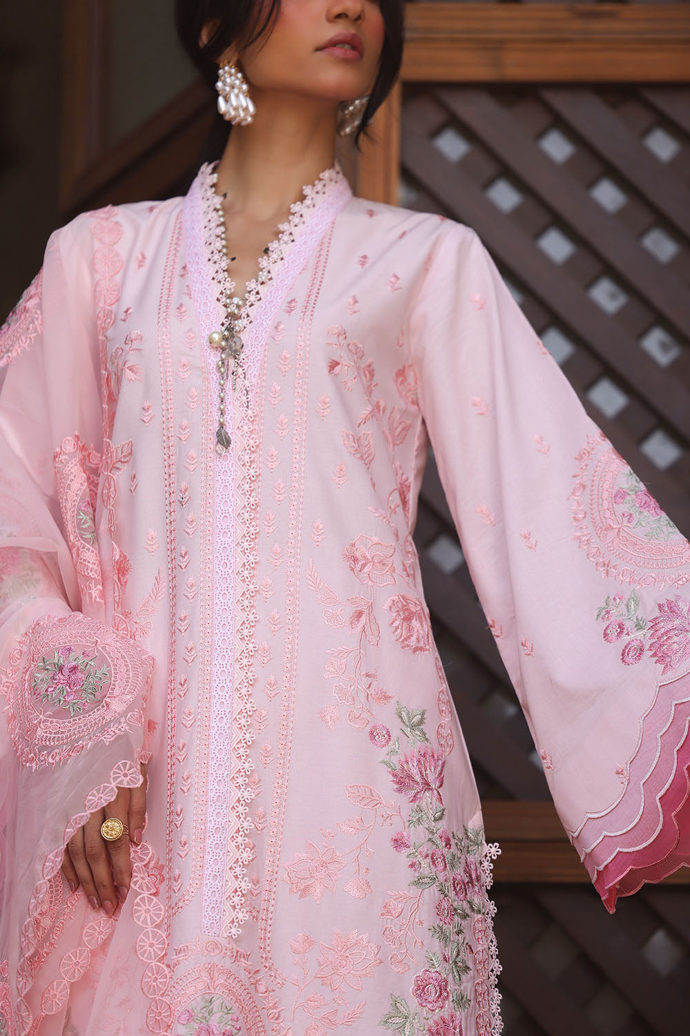 Embroidered Light Khaddar Shirt
