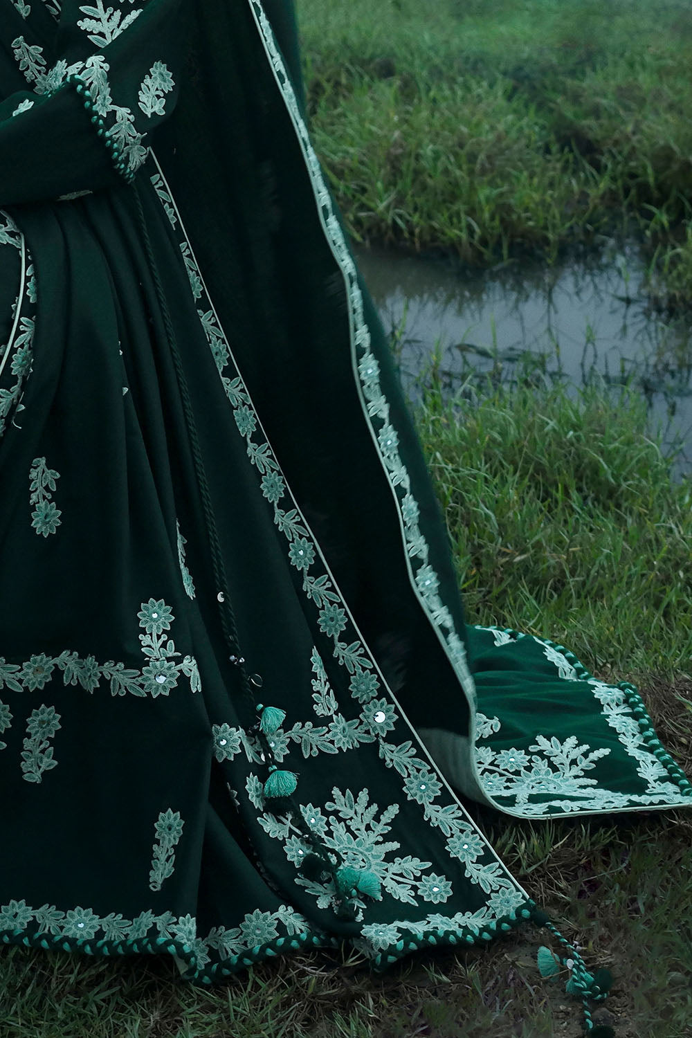 3 Piece Embroidered Pashmina Suit with Embroidered Pashmina Dupatta