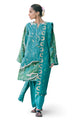 3 Piece Gold Printed Lawn Suit with Embroidered Lacquer Printed Dupatta