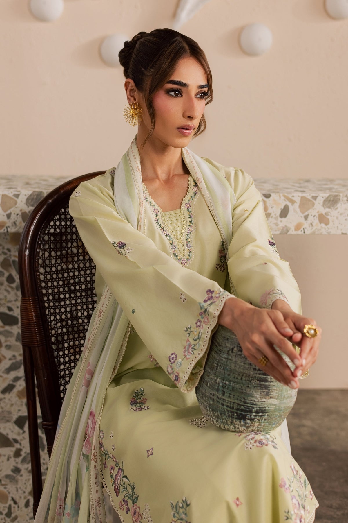 Eris 3Pc - Embroidered Lawn Dress