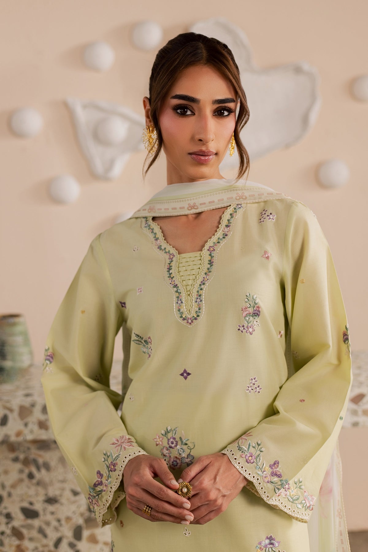 Eris 3Pc - Embroidered Lawn Dress