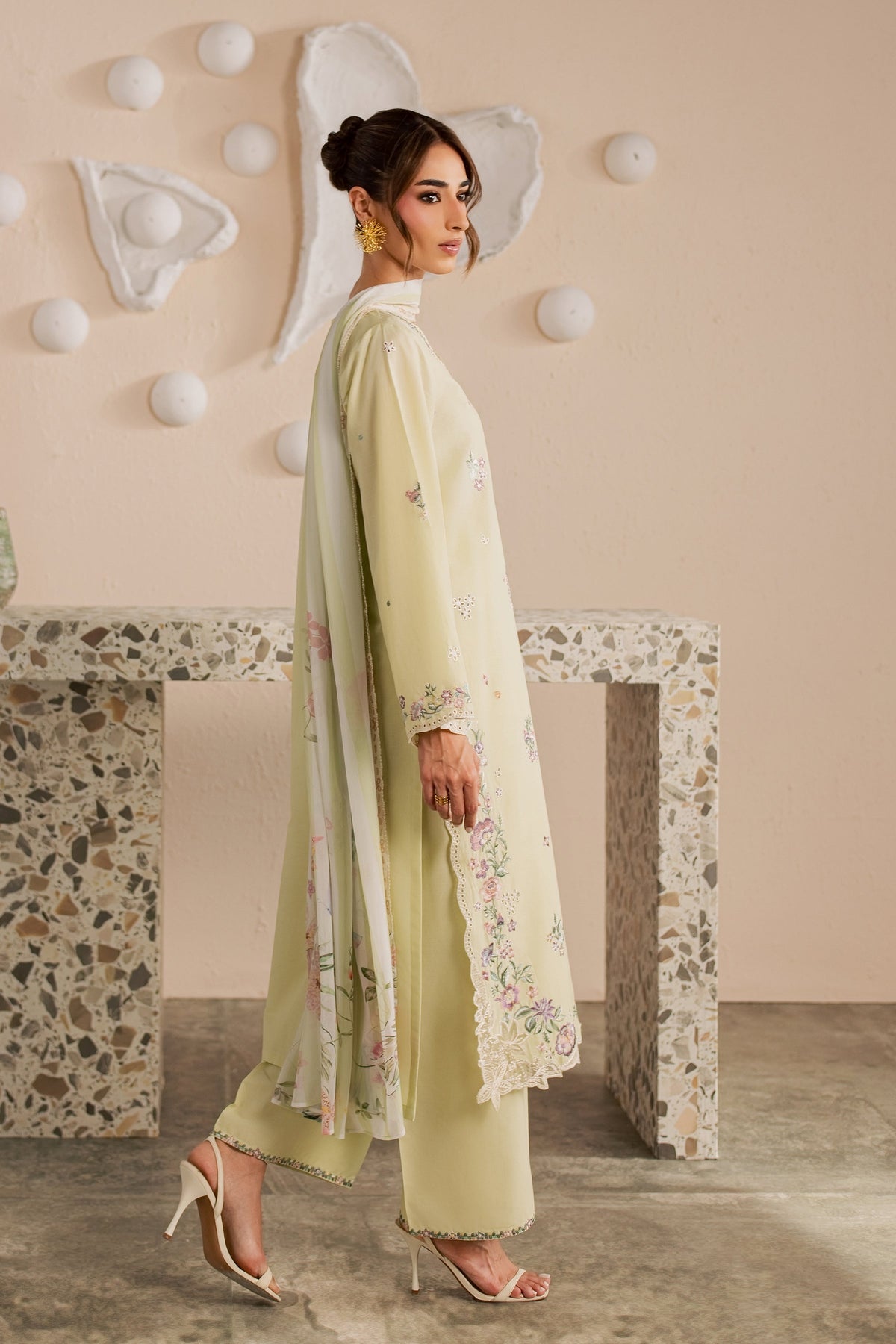 Eris 3Pc - Embroidered Lawn Dress