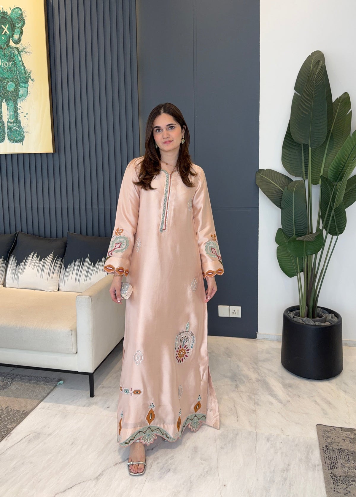 Blush kaftan