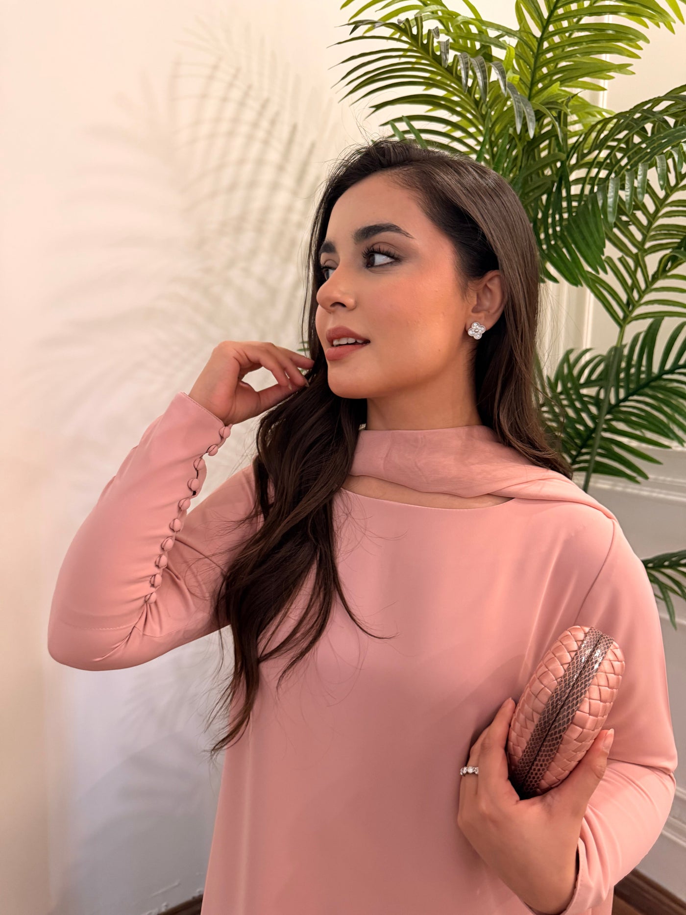 Pink Buttoned Set