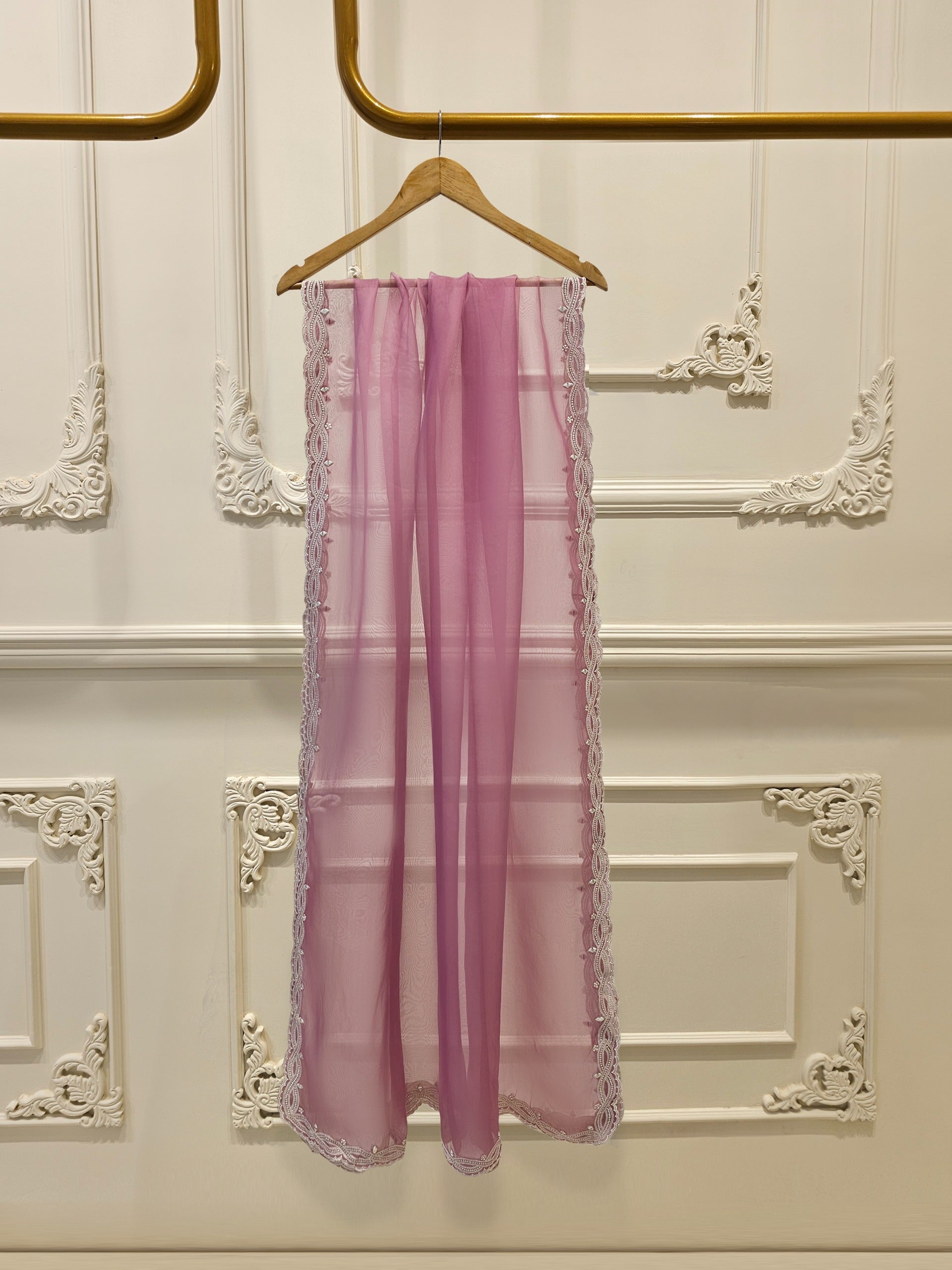 Pure Organza Embroidered Suit S111626