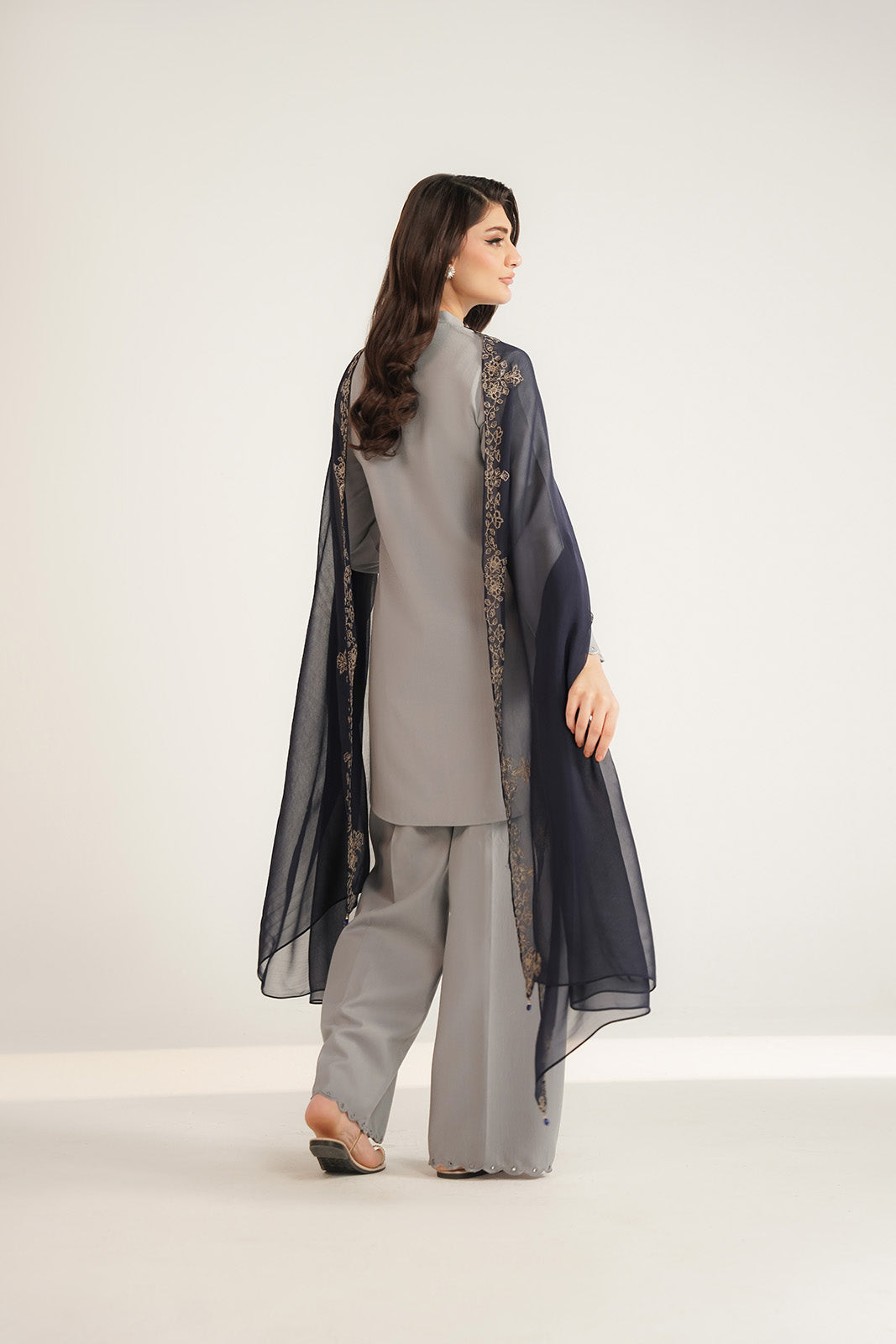 1 Piece Chiffon Embroidered Dupatta (FD0088)