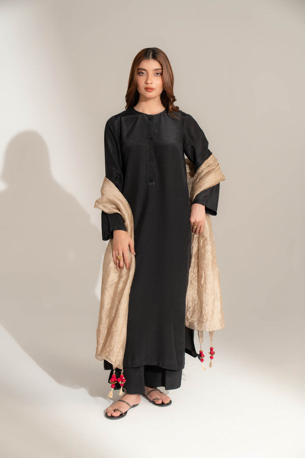 1 Piece Tissue Zari Solid Dupatta (FD0104)
