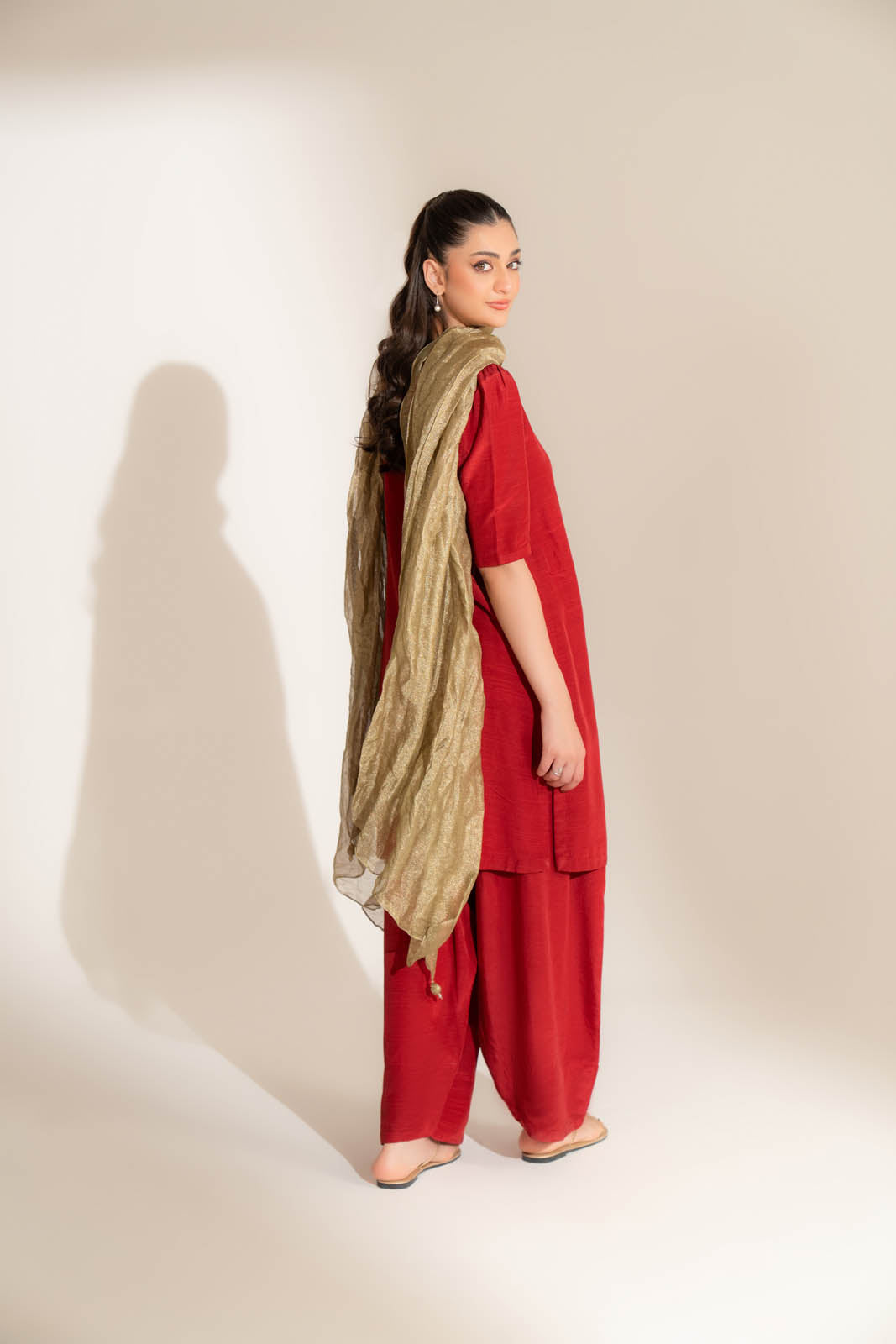 1 Piece Tissue Zari Solid Dupatta (FD0105)