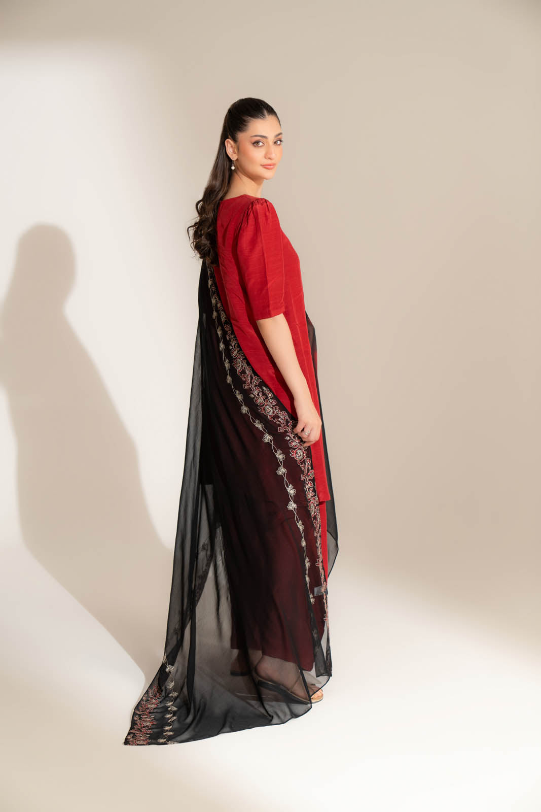 1 Piece Chiffon Embroidered Dupatta (FD0106)