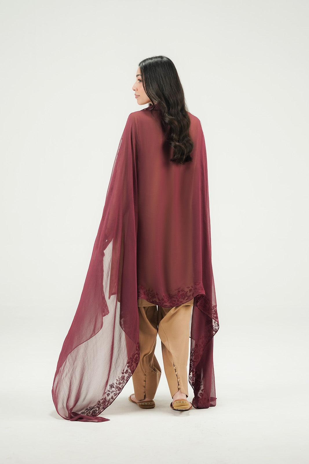1 Piece Chiffon Embroidered Dupatta (FD0145)