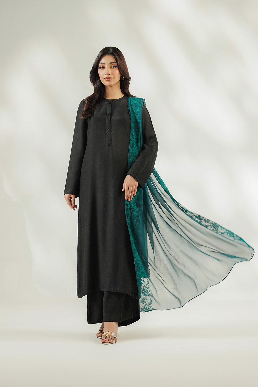 1 Piece Chiffon Embroidered Dupatta (FD0146)