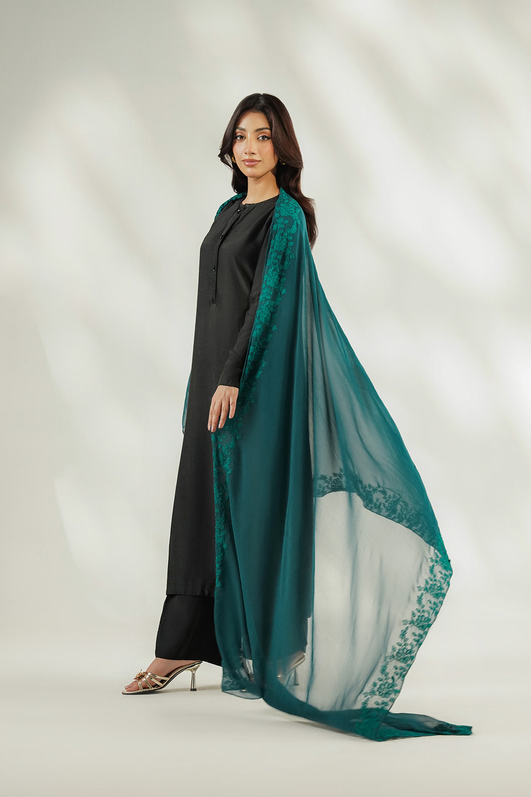 1 Piece Chiffon Embroidered Dupatta (FD0146)