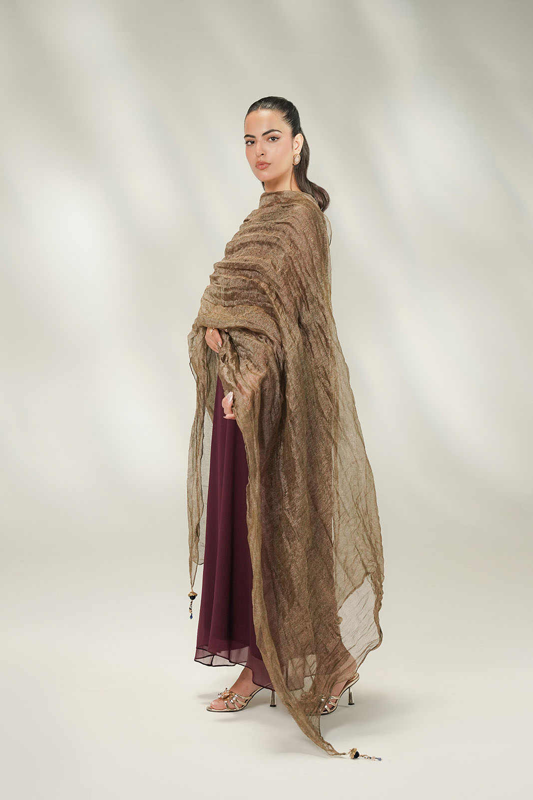 1 Piece Tissue Zari Embroidered Dupatta (FD0148)