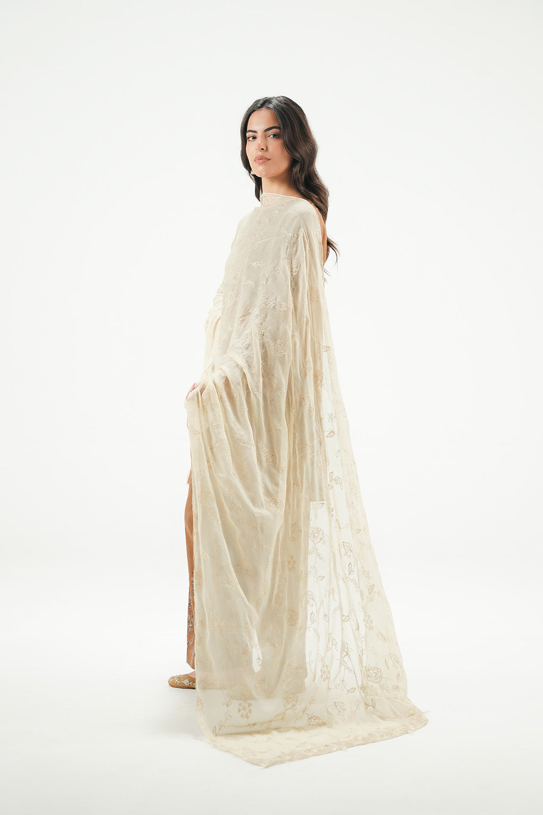 1 Piece Chiffon Embroidered Dupatta (FD0150)