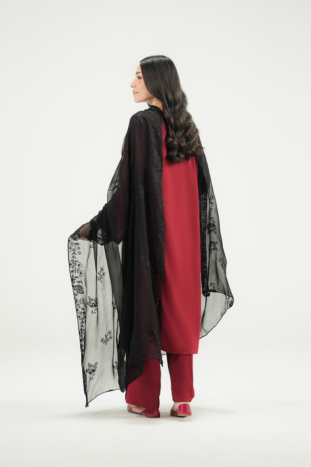 1 Piece Chiffon Embroidered Dupatta (FD0152)