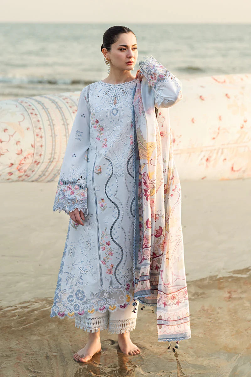 Qalamkar Luxury Lawn Embroidered 3 Piece Unstitched FK-02 Isabella