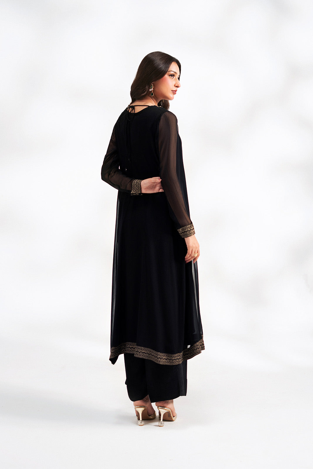 1 Piece Chiffon Embroidered Shirt (FL0130)