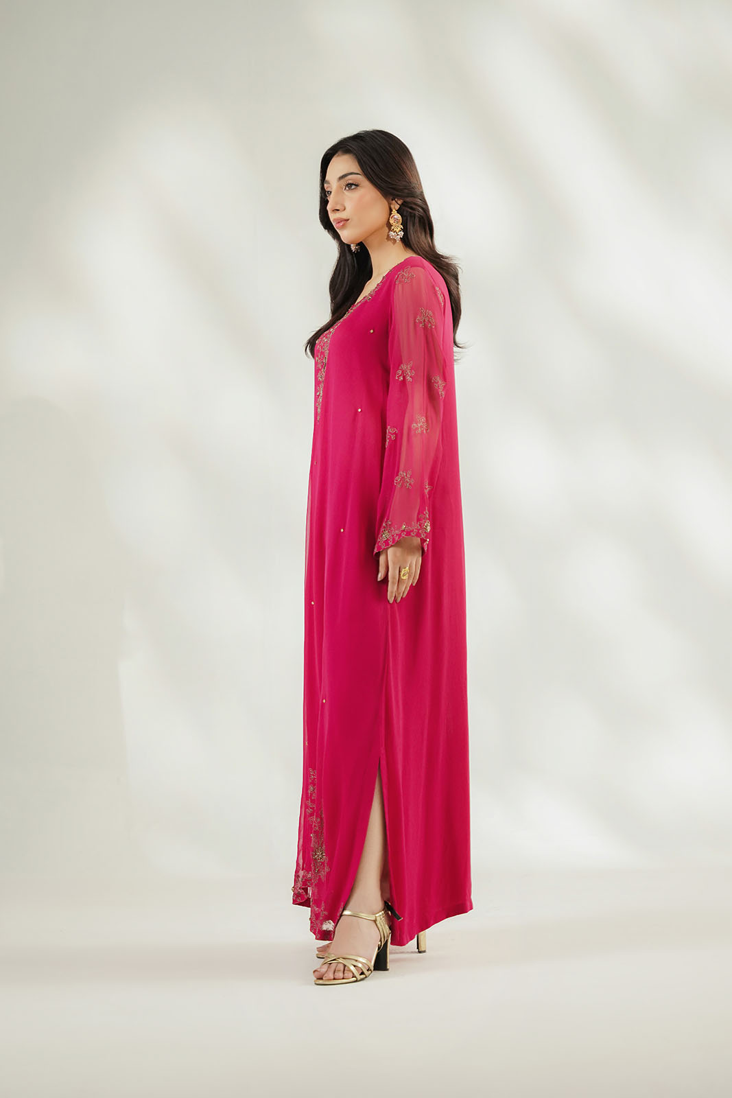 1 Piece Chiffon Embroidered Suit (FL0250)