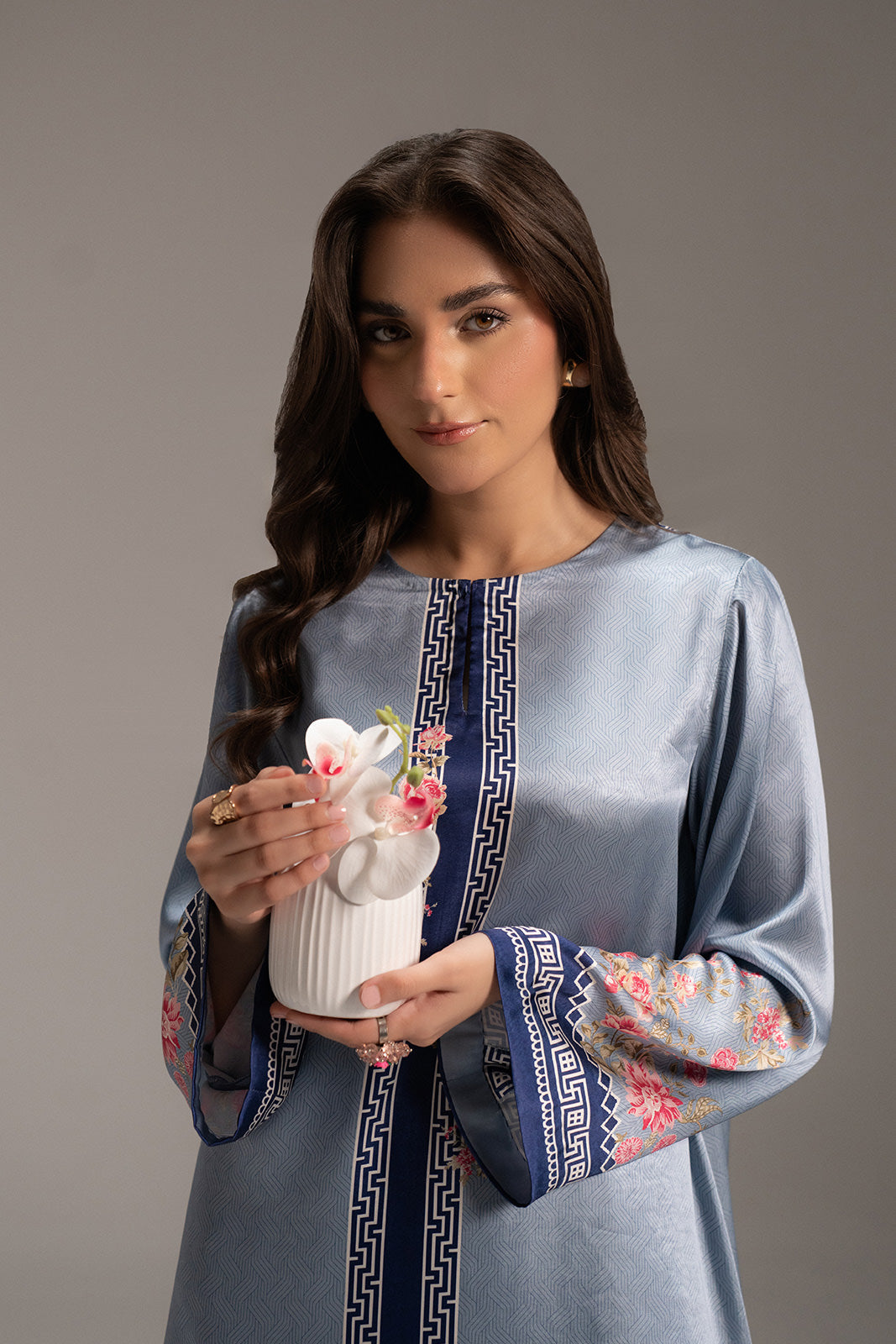 2 Piece Printed Shamoze Slik Solid Suit (FS0130)