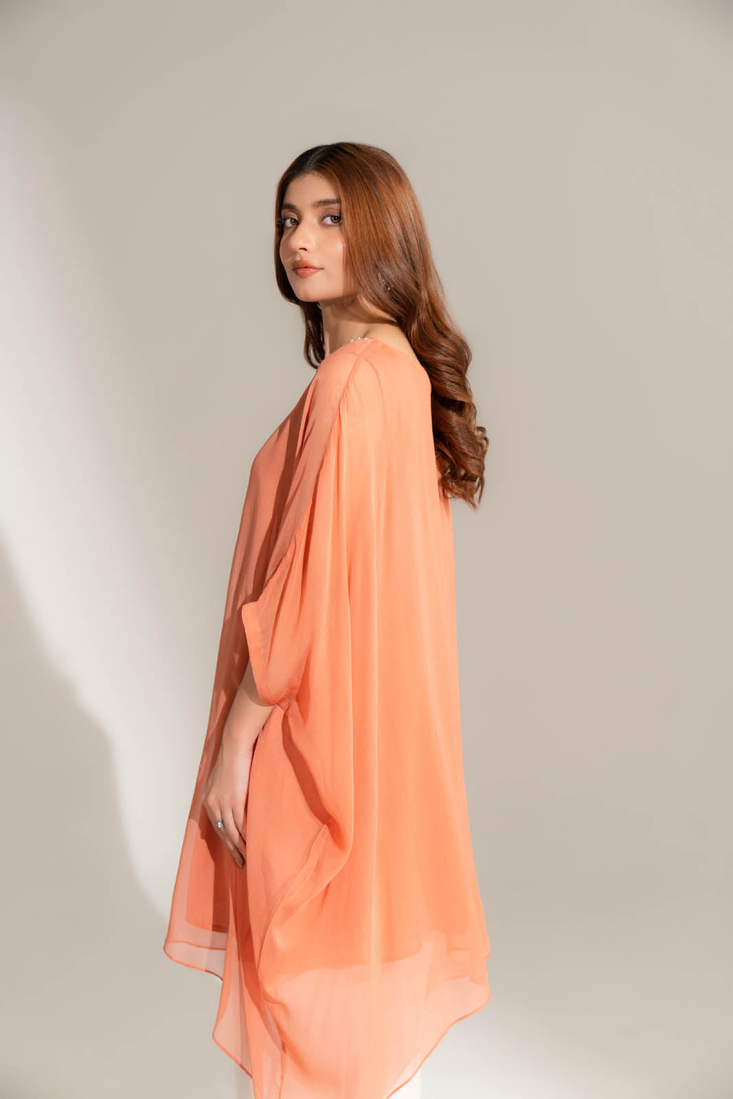 1 Piece Chiffon Embroidered Kaftan (FS0138)