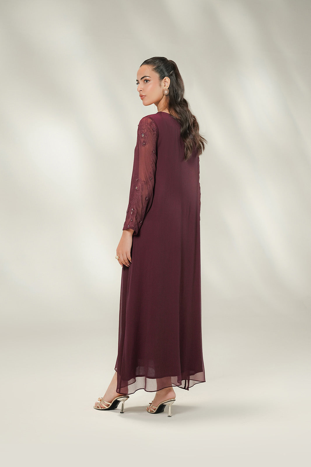 1 Piece Chiffon Embroidered Suit (FS0213)