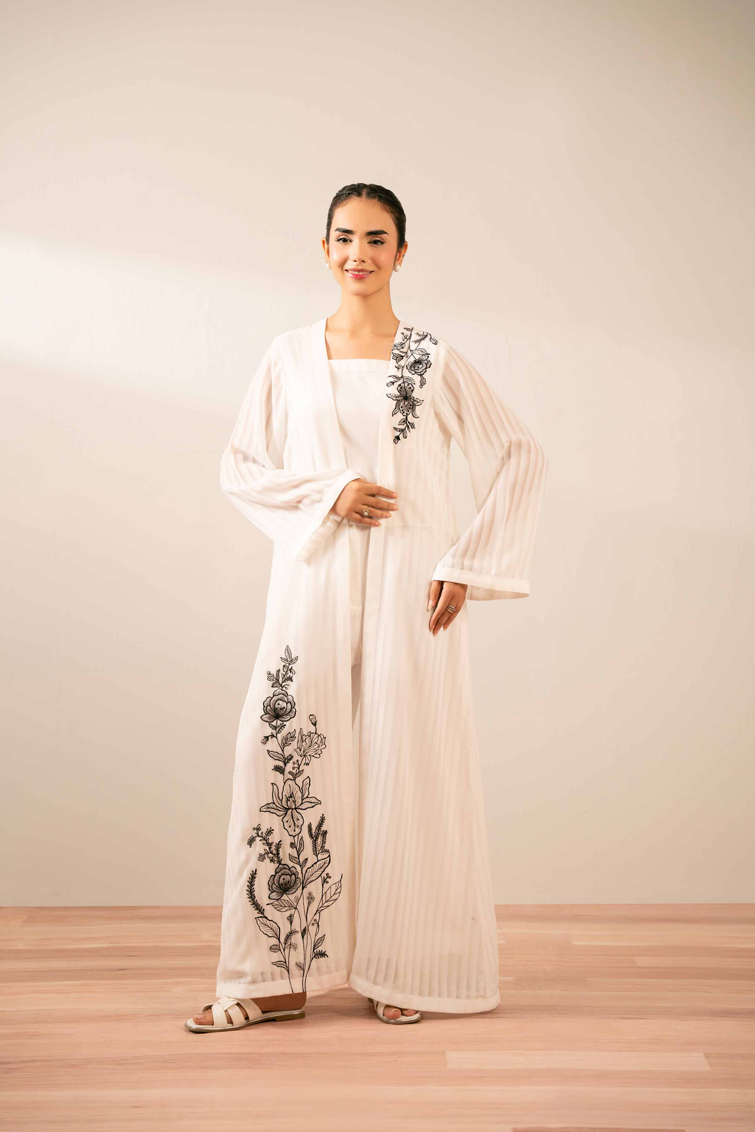 3 Piece - Embroidered Suit - FS25-70